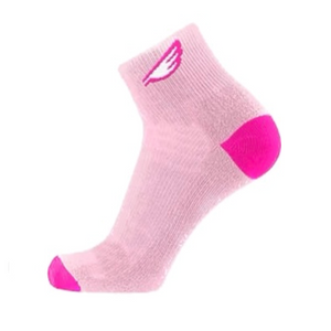 Medius - Hot Pink, Rose & White. American Made Quarter Length Athletic Socks