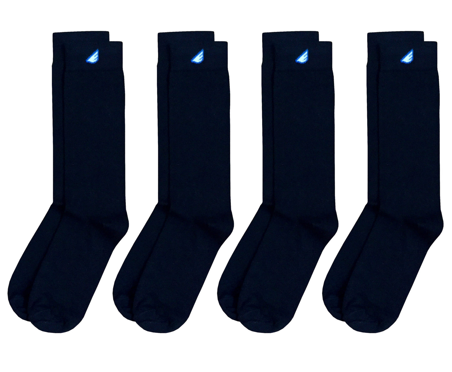 4-Pack Black Socks - Premium Solids. American Made Dress Gift Bundle