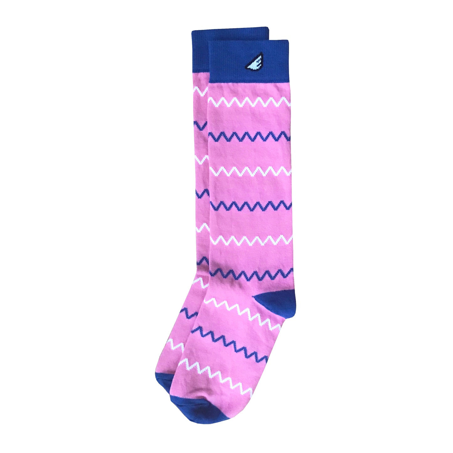 Charlie - Pink. American Made Dress / Casual Chevron Socks