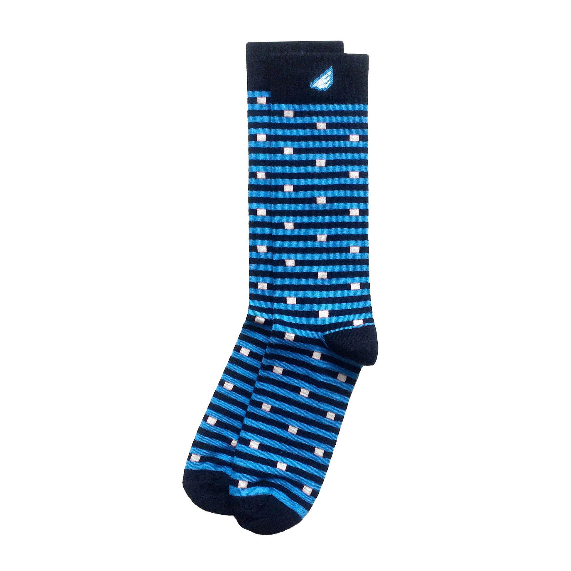 Carolina Panthers Quality Fun Unique Crazy Stripe Dress Casual Socks Black Sky Blue White Made in America USA