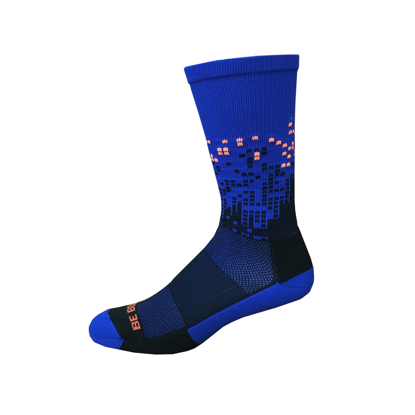 Headliner - Royal Blue & Black. American Made Unique Athletic Socks