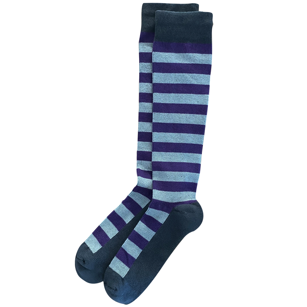 Purple 3-pack of American Made 15-20mmHg OTC Compression Socks