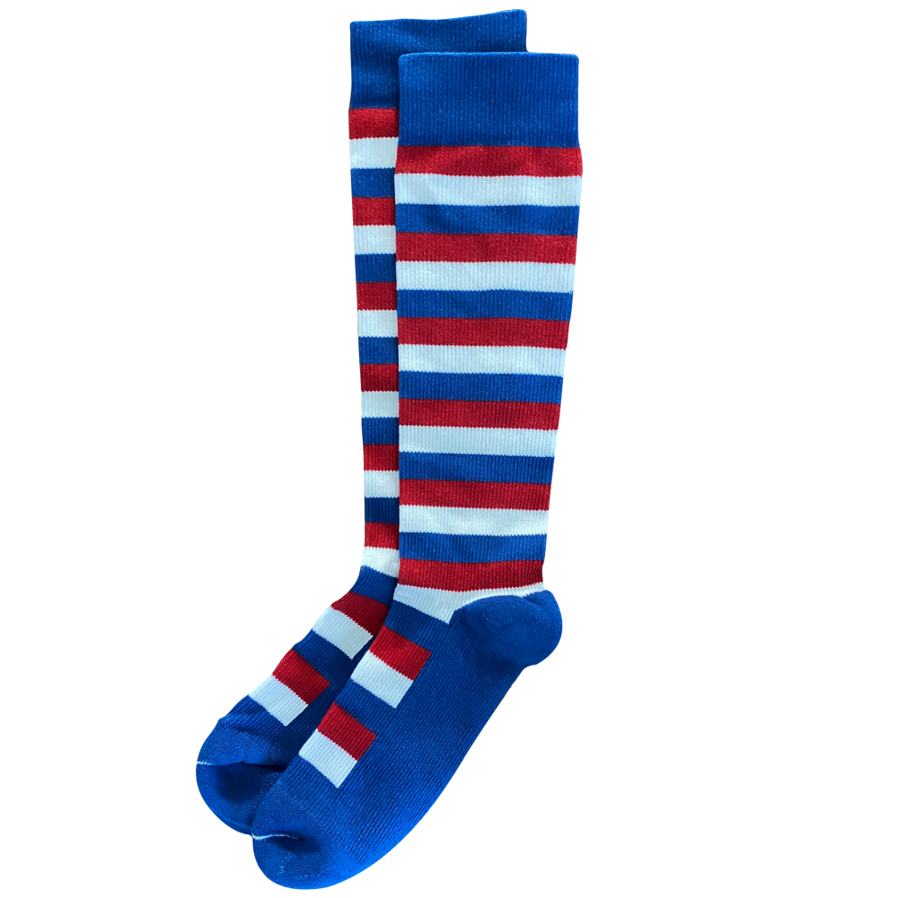 Patriotic "USA" 3-pack of American Made 15-20mmHg OTC Compression Socks
