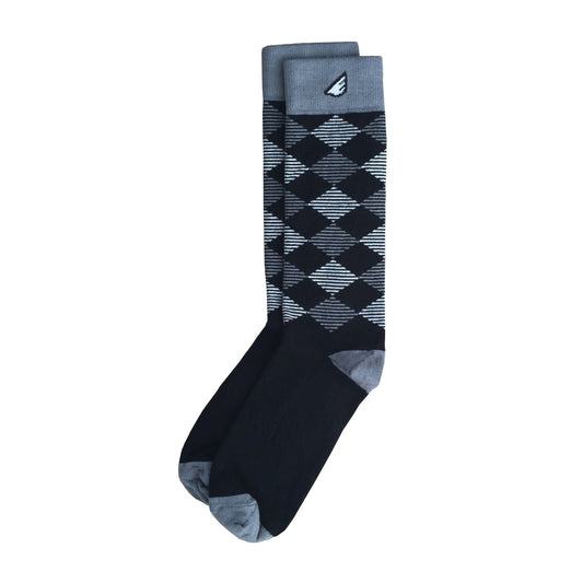 Formal Tuxedo Argyle Quality Dress Casual Socks Black Grey White Made in America USA