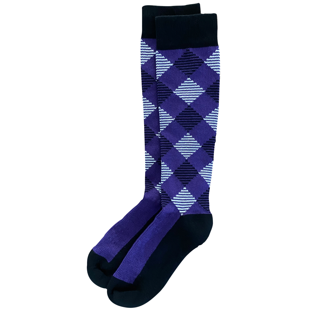 Purple 3-pack of American Made 15-20mmHg OTC Compression Socks