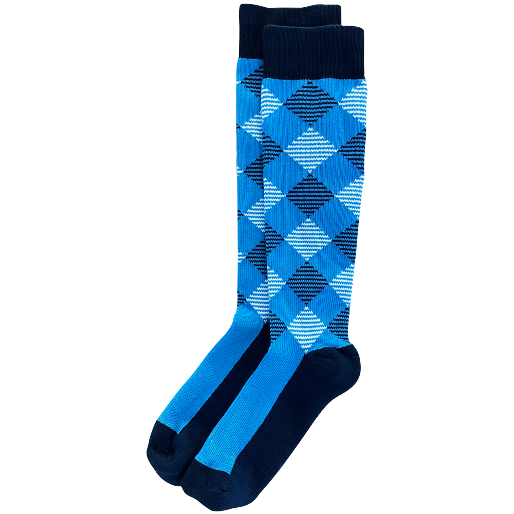 Sky Blue 3-pack of American Made 15-20mmHg OTC Compression Socks