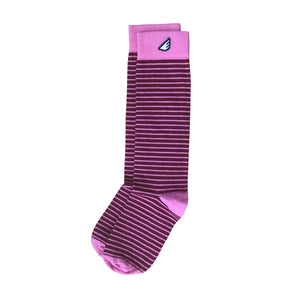 Underdog - Maroon & Pink. American Made Dress / Casual Stripe Socks