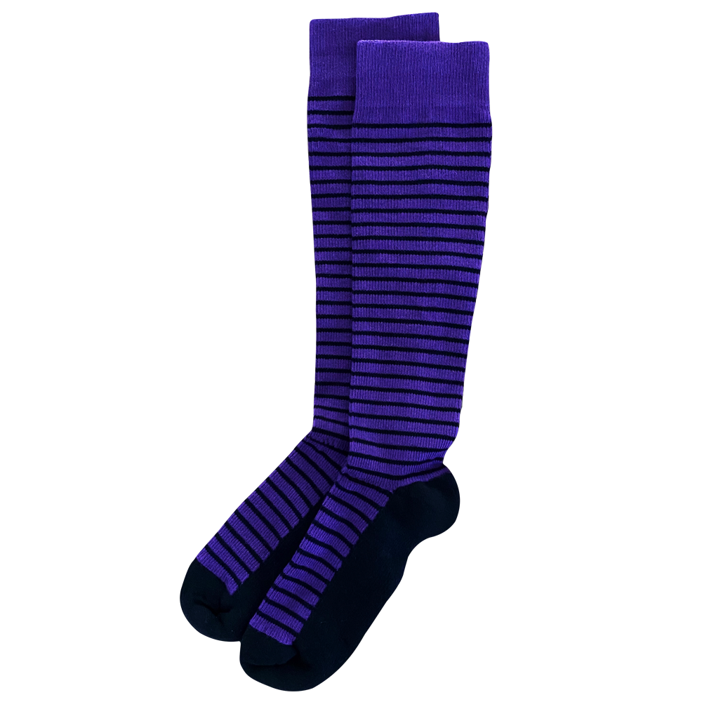 Purple 3-pack of American Made 15-20mmHg OTC Compression Socks