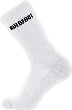 Boston - White & Black. American Made Crew Length Athletic Socks