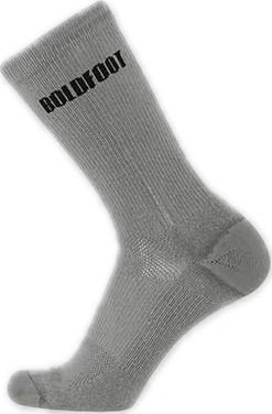 Boston - Gravel & Black. American Made Crew Length Athletic Socks