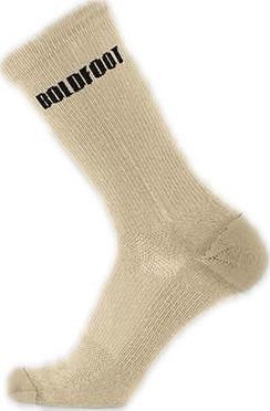 Boston - Sand & Black. American Made Crew Length Athletic Socks