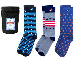 3-pack Fun Multi-color Colorful Men's Dress Socks - American-made