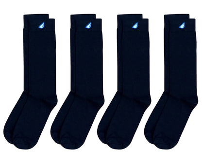 4-Pack Black Socks - Premium Solids. American Made Dress Gift Bundle