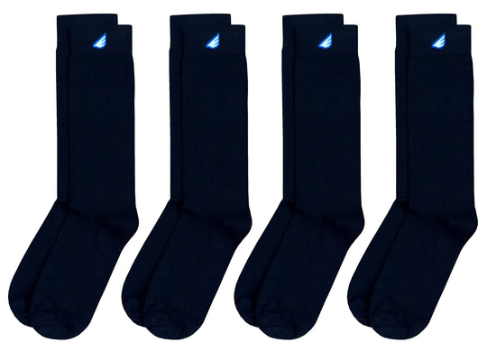 4-Pack Black Socks - Premium Solids. American Made Dress Gift Bundle