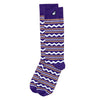 Purple & Gold LSU Tigers, ECU Pirates Chevron & Stripe American-made Socks
