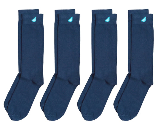 4-Pack Dark Grey - Premium Solids. American Made Dress Socks Bundle
