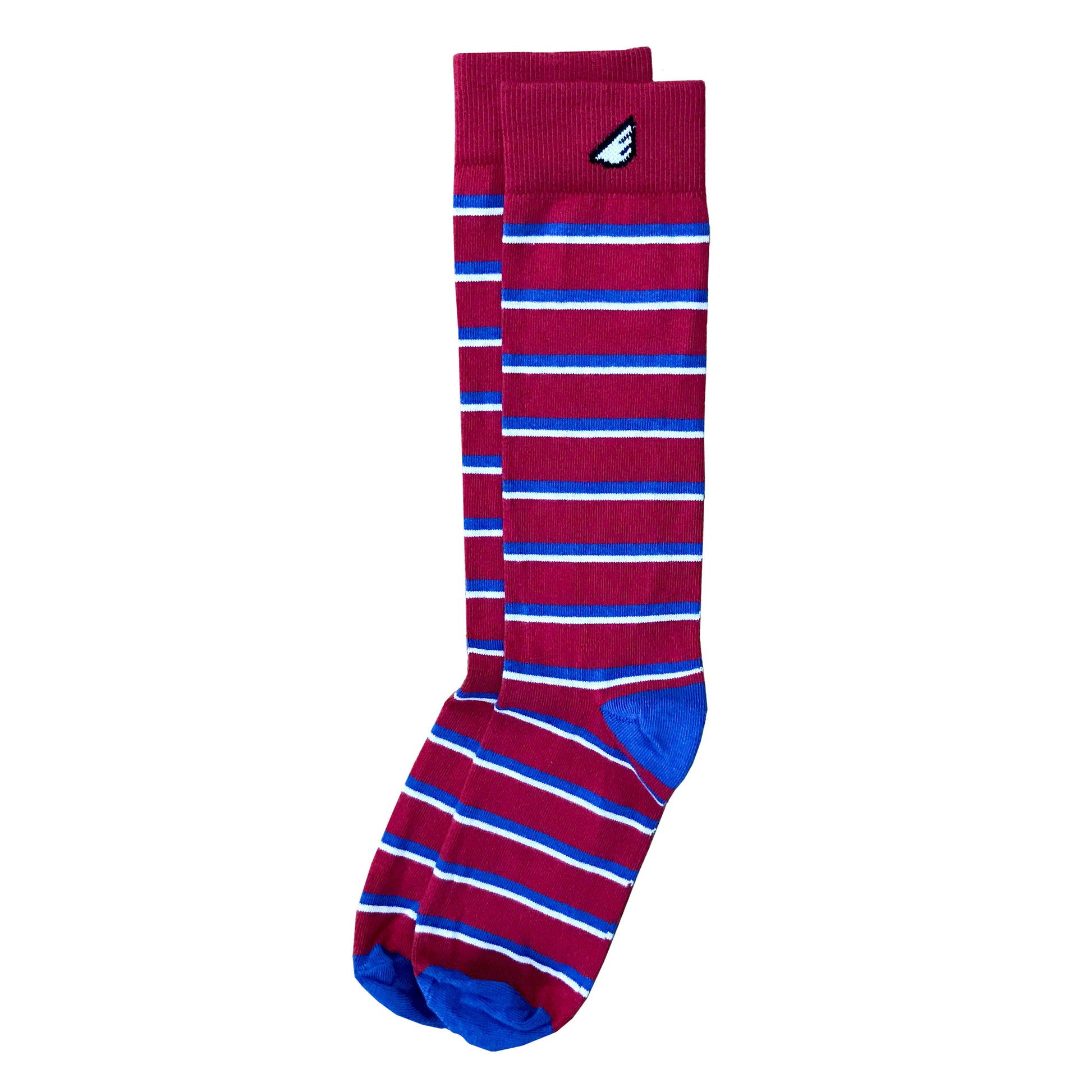 Gambler - Red, Royal Blue & White. American Made Dress / Casual Stripe Socks Gambler - Red, Royal Blue & White. American Made Dress / Casual Stripe Socks
