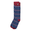 Fun Patriotic Navy Blue Red White American Flag Stars & Stripes Made in USA Dress Casual Socks Gift Stocking Stuffer for Men & Women