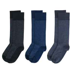 Herringbone Variety Dress 3-Pack - Premium Supima Cotton American Made Socks