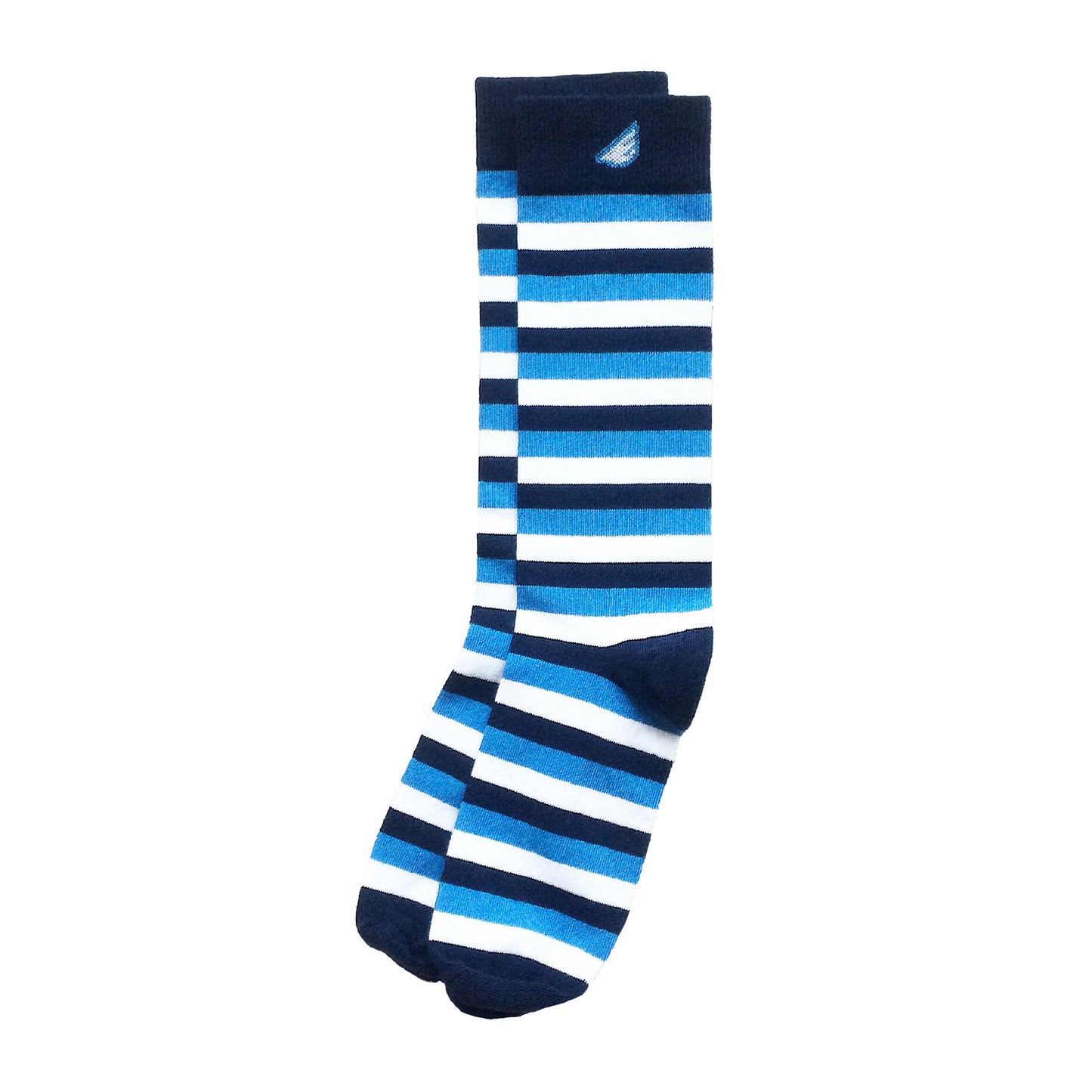 Villanova Quality Fun Unique Crazy UNC Tar Heels Stripe Dress Casual Socks Navy Sky Blue White Made in America USA