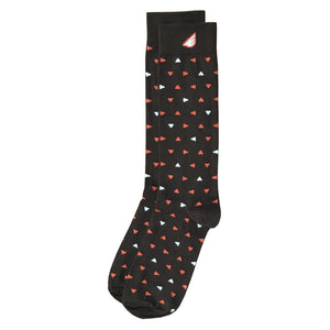 Party Animal - Brown, Orange & White. American Made Dress / Casual Unique Polka Dot Socks