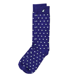 Party Animal - Purple, Light Yellow & White. American Made Dress / Casual Unique Polka Dot Socks