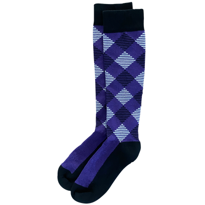 Purple 3-pack of American Made 15-20mmHg OTC Compression Socks