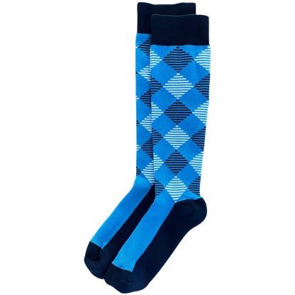 Sky Blue 3-pack of American Made 15-20mmHg OTC Compression Socks