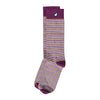 Sidekick - Maroon, Gold & White. American Made Dress / Casual Stripe Socks