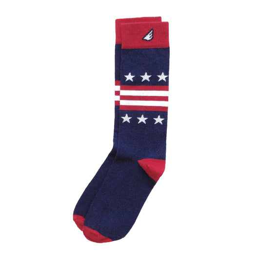 New England Patriots Quality Fun Unique Crazy Stars & Stripes Dress Casual Socks Navy Red White Made in America USA Flag