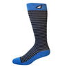 Underdog - Grey & Sky Blue. American Made Stripe 15-20mmHg OTC Compression Socks