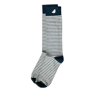 Underdog - Khaki & Navy. American Made Dress / Casual Stripe Socks