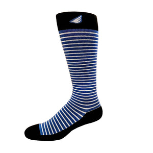 Underdog - Black & Blue. American Made Stripe 15-20mmHg OTC Compression Socks