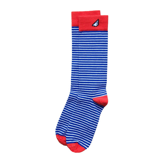 Florida Gators UVA Men's Fun Unique Crazy Stripe Dress Casual Socks Royal Blue Orange White Made in America USA