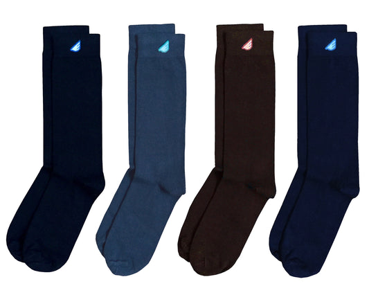 Variety 4-Pack - Premium Solids. American Made Dress Socks