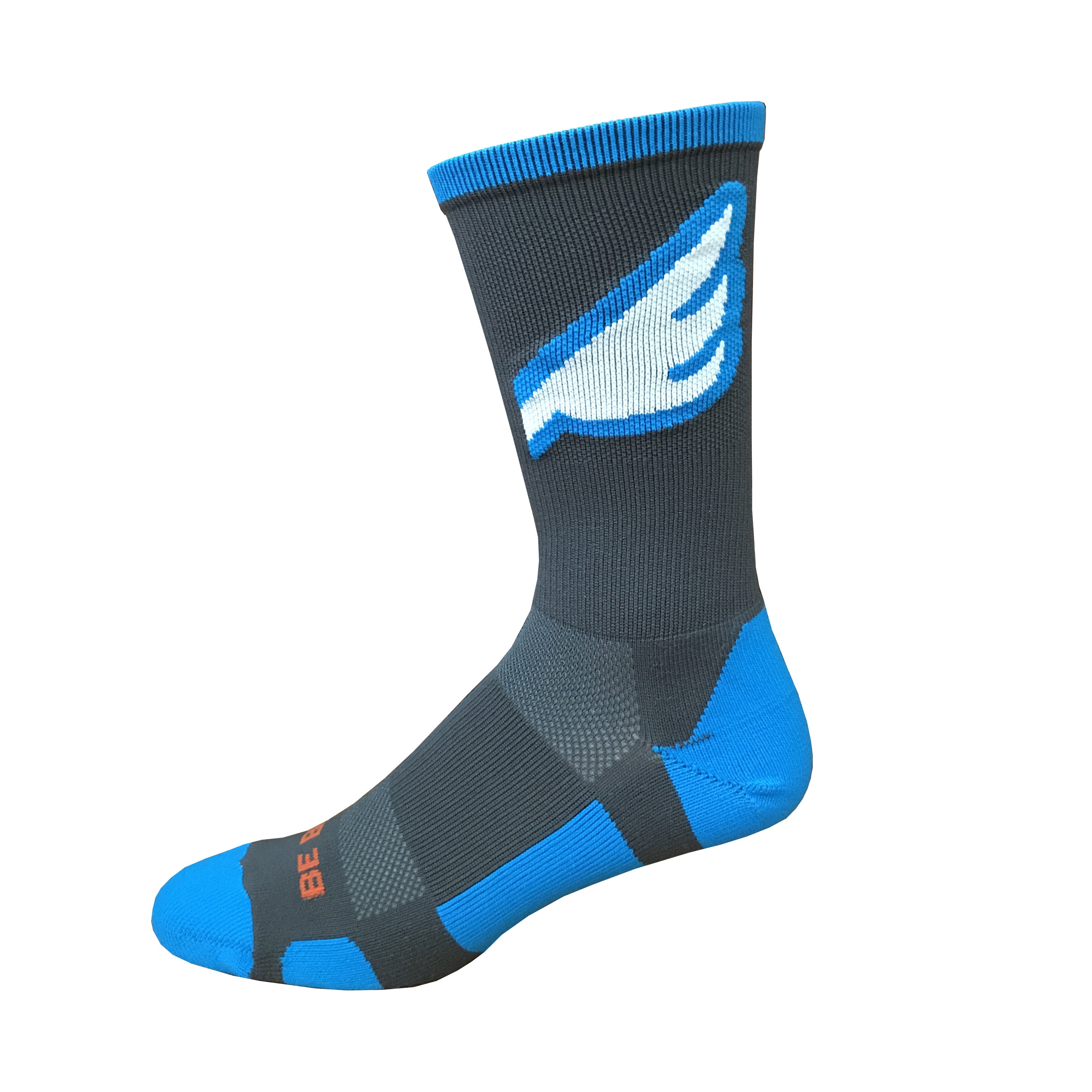 Wingman - Dark Grey. USA Made Unique Hermes Wing Athletic Socks ...